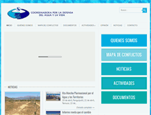 Tablet Screenshot of derechoalagua.cl